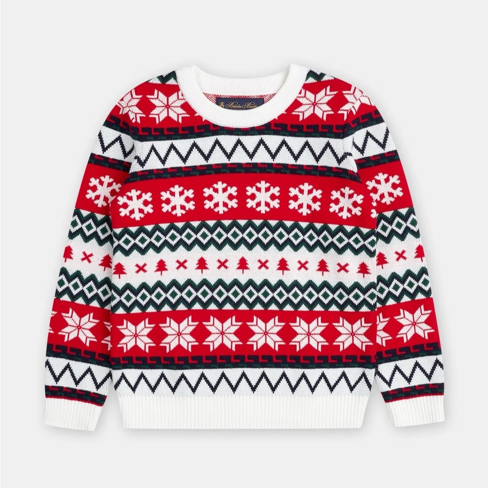 Brooks Brothers Red and White Knit Top